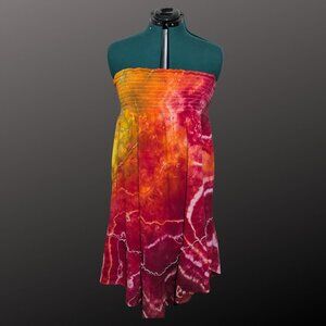 FREE SHIPPING! Hand Dyed Convertible Skirt\Dress Smocked size L